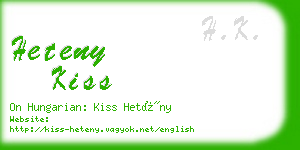 heteny kiss business card